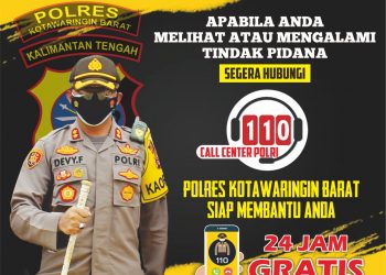 Polres Kobar Sosialisasikan Layanan Call Center Polri 110