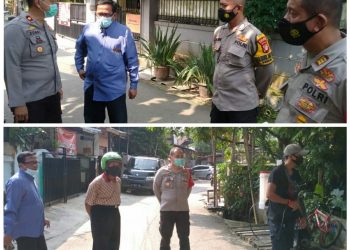 Tingkatkan 3T Dalam Upaya Pencegahan Penyebaran Covid-19, Polsek Kebayoran Lama Lakukan Penyemprotan Disinfectan di Pondok Pinang