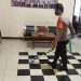 Putus Mata Rantai Penyebaran Covid-19 Polsek Patangkep Tutui Lakukan Kebersihan Mako