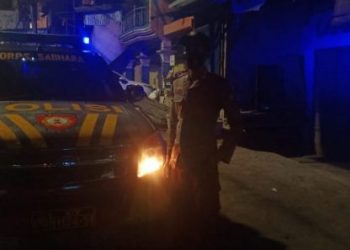 Jaga Kamtibmas, Anggota Piket Polsek Alla Patroli Malam Hari Hingga Dini Hari