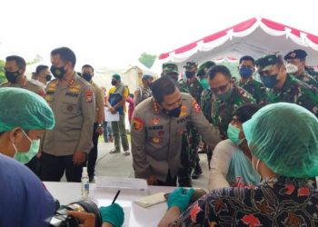 Alumni Akabri 89 Lakukan Serbuan Vaksin Covid-19 di Alun-alun Cilegon