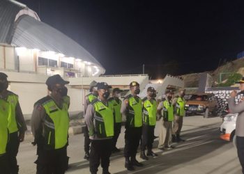Polri Lakukan Giat Pengamanan Final Volly Pasir Putri