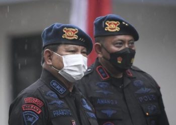 Menhan Prabowo Jadi Warga Kehormatan Brimob