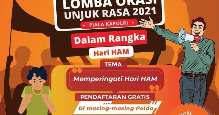 Memperingati Hari HAM, Polri Adakan Lomba Orasi Unjuk Rasa Berhadiah Ratusan Juta