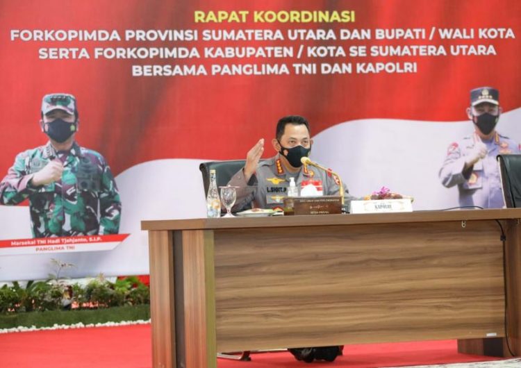 Kapolri: Forkopimda Sumut Agar Antisipasi Lonjakan Covid-19