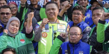 Kakorlantas Ajak Pengemudi Ojol Jadi Pelopor Keselamatan Lalu Lintas di Bogor